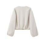 Women’s Cropped Zip Front Bomber Jacket