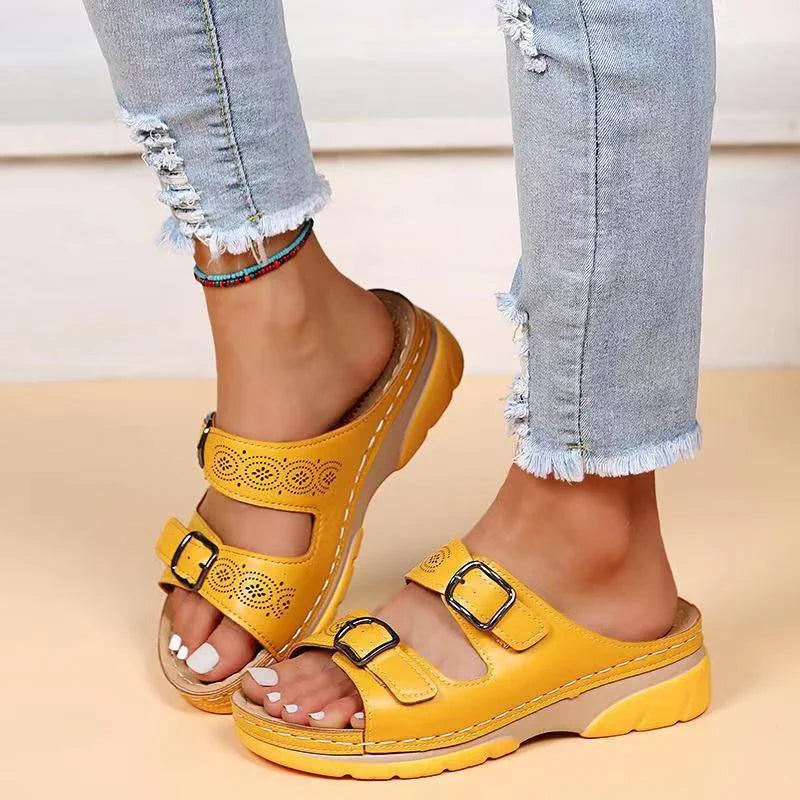 Women’s Double Strap Slip-On Sandals
