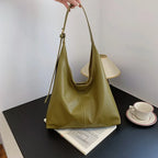 Women’s Faux Leather Tote Bag with Adjustable Shoulder Strap