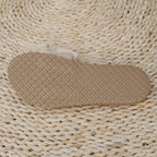 Women’s Flat Slip-On Sandals with Bow Detail