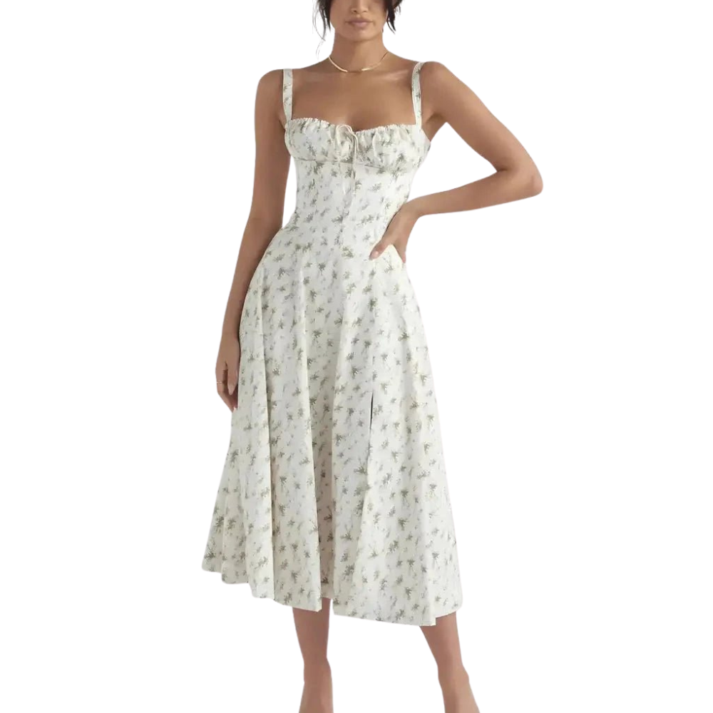 Women’s Floral Fit and Flare Midi Dress