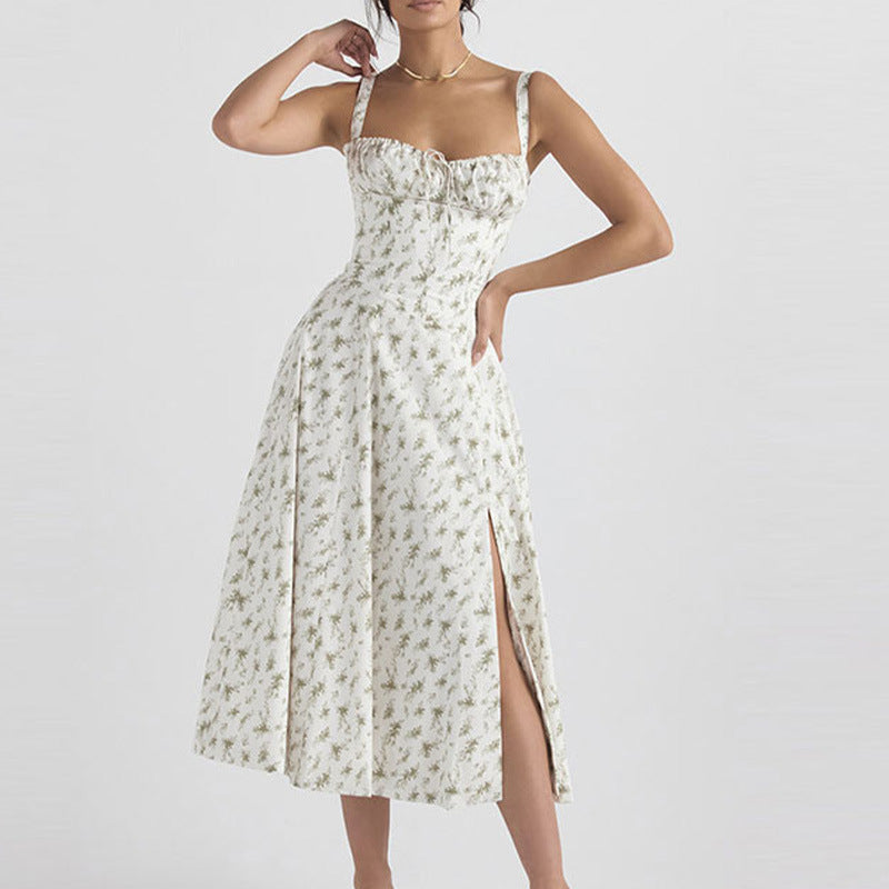 Women’s Floral Fit and Flare Midi Dress