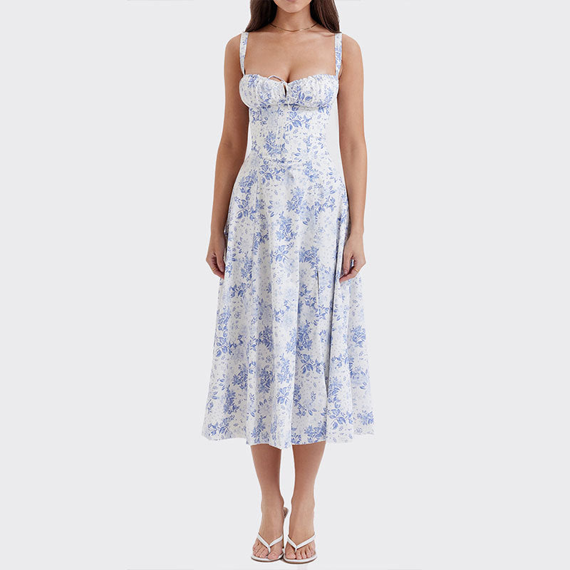 Women’s Floral Fit and Flare Midi Dress