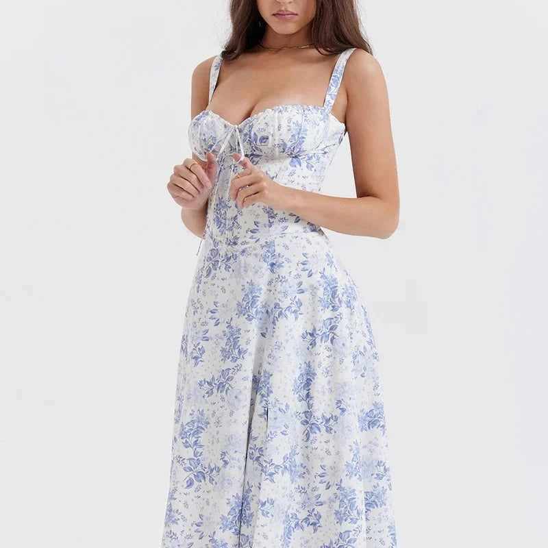 Women’s Floral Fit and Flare Midi Dress