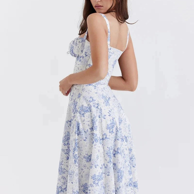 Women’s Floral Fit and Flare Midi Dress