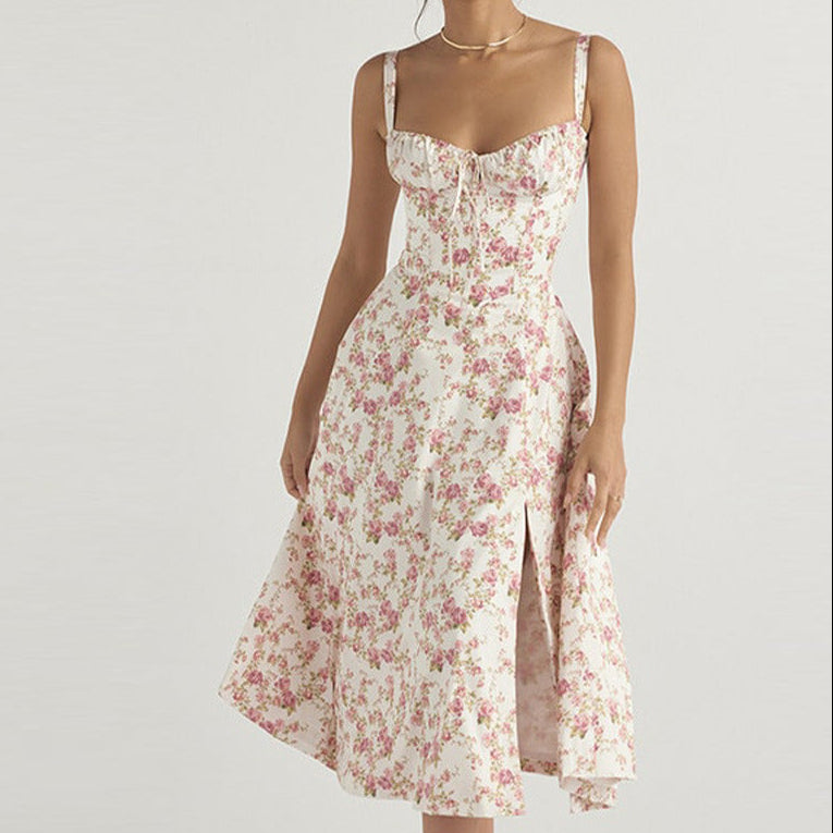 Women’s Floral Fit and Flare Midi Dress