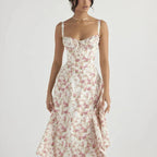 Women’s Floral Fit and Flare Midi Dress