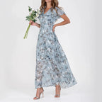 Women’s Floral Summer Maxi Wedding Guest Dress