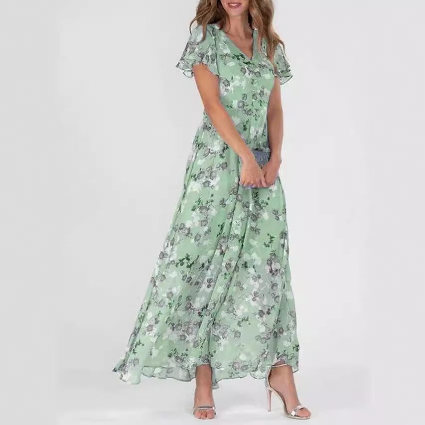 Women’s Floral Summer Maxi Wedding Guest Dress