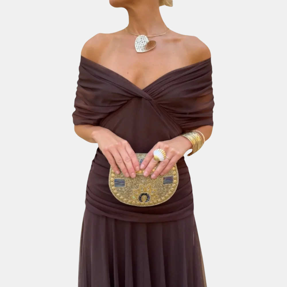 Women’s Flowy Off-Shoulder Maxi Dress