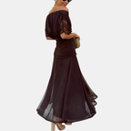 Women’s Flowy Off-Shoulder Maxi Dress