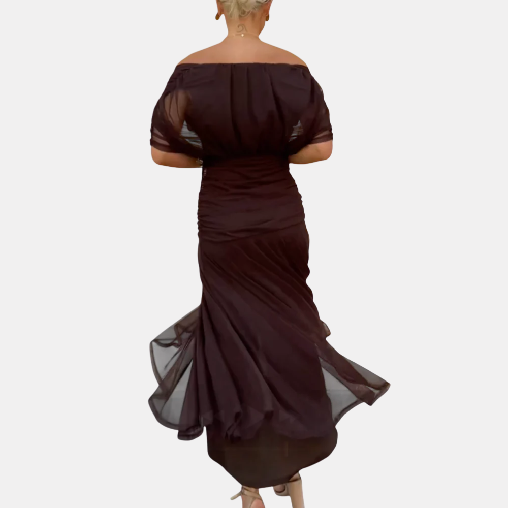 Women’s Flowy Off-Shoulder Maxi Dress