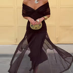 Women’s Flowy Off-Shoulder Maxi Dress