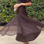 Women’s Flowy Off-Shoulder Maxi Dress