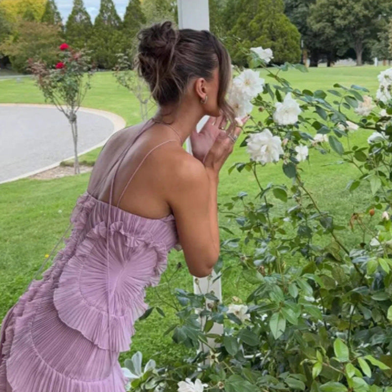 Women’s Halter Neck Maxi Summer Wedding Guest Dress