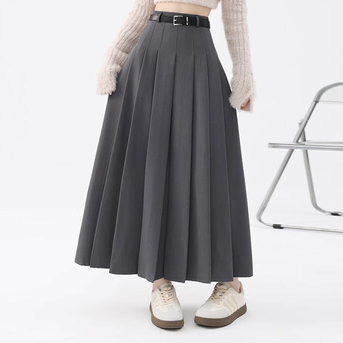 Women’s High Waist Pleated Maxi Skirt