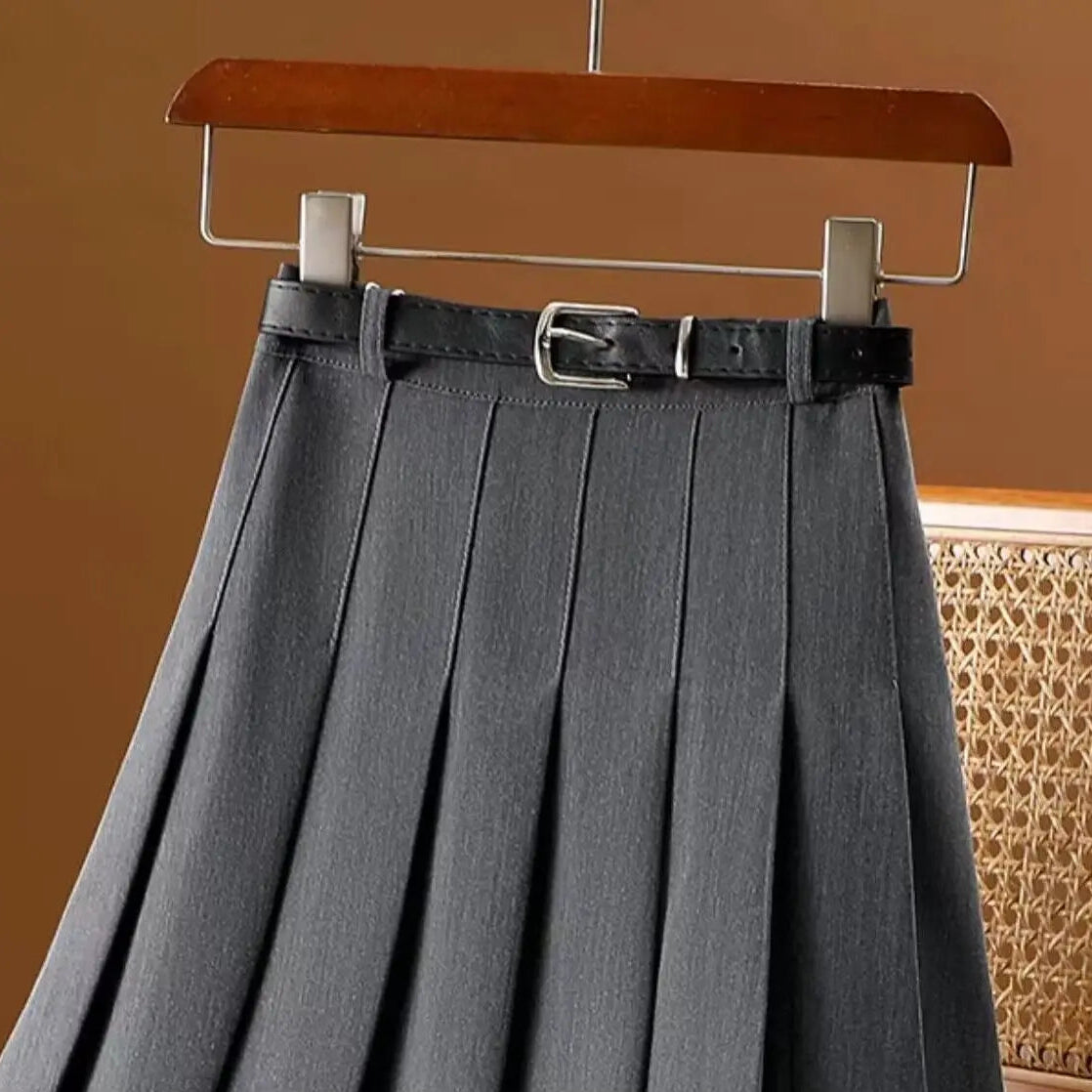 Women’s High Waist Pleated Maxi Skirt