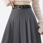 Women’s High Waist Pleated Maxi Skirt
