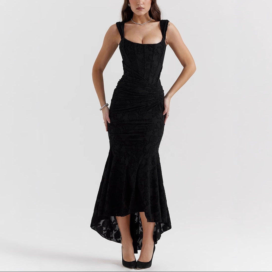 Women’s Lace Bodycon Midi Dress