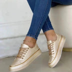 Women’s Lace Up Shoes with Gold-Tone Detail