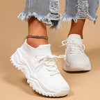 Women’s Lace-Up Walking Shoes with Chunky Sole