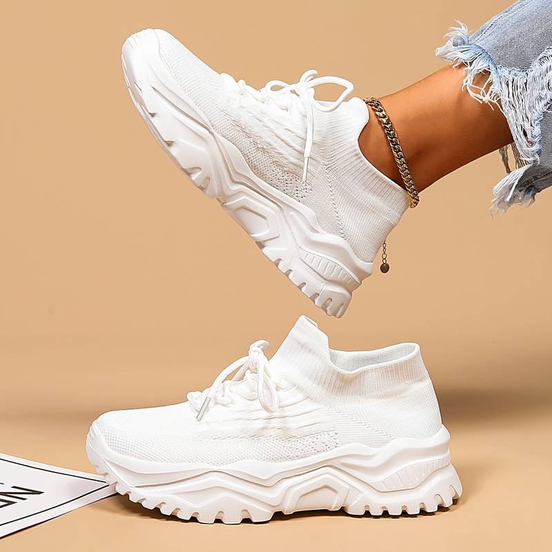 Women’s Lace-Up Walking Shoes with Chunky Sole