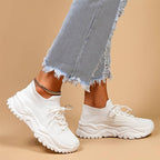 Women’s Lace-Up Walking Shoes with Chunky Sole