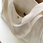 Women’s Large Canvas Tote Bag with Zip Closure and Side Pockets