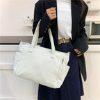 Women’s Large Corduroy Shoulder Tote Bag with Detachable Strap