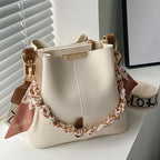 Women’s Large Crossbody Shoulder Bag with Scarf Strap