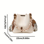 Women’s Large Crossbody Shoulder Bag with Scarf Strap