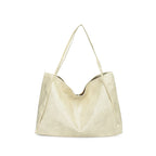 Women’s Large Faux Leather Tote Bag with Long Shoulder Straps