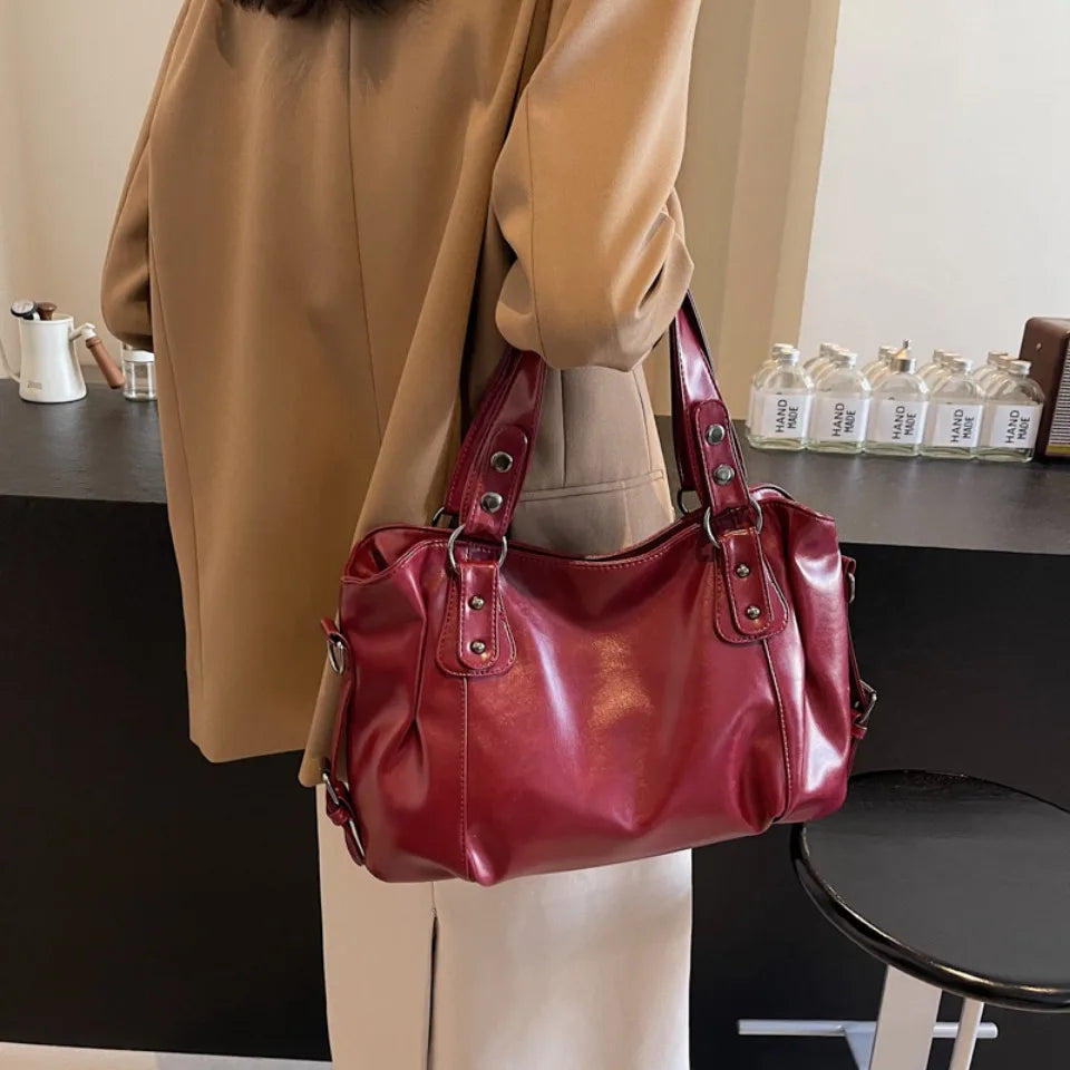 Women’s Large Leather Vintage Shoulder Bag