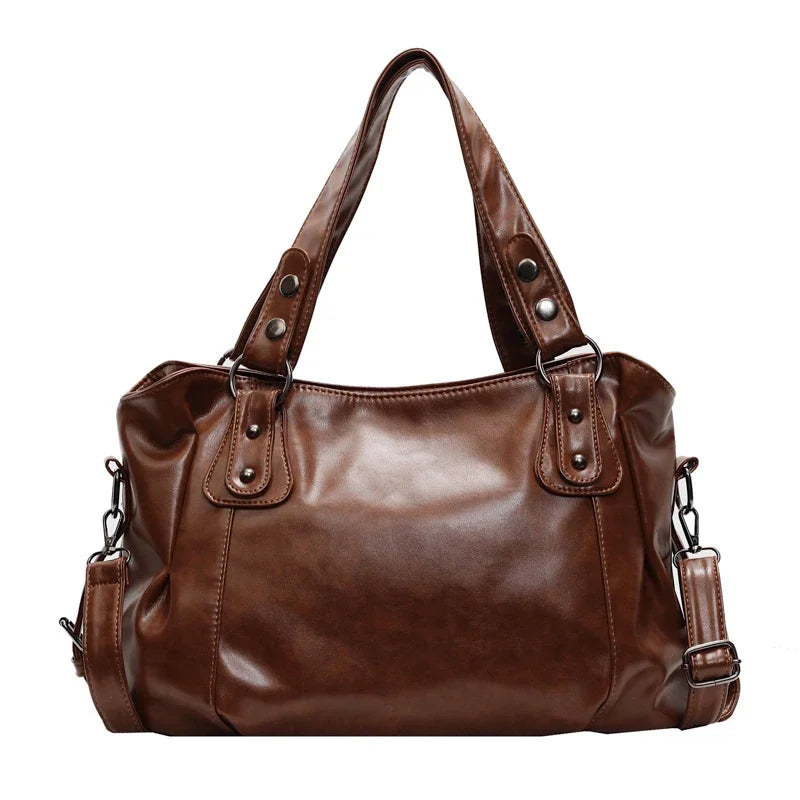 Women’s Large Leather Vintage Shoulder Bag