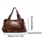Women’s Large Leather Vintage Shoulder Bag