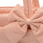 Women’s Large Padded Shoulder Tote Bag with Bow Detail