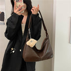 Women’s Large PU Leather Tote Bag with Shoulder Strap