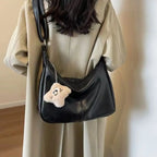 Women’s Large PU Leather Tote Bag with Shoulder Strap