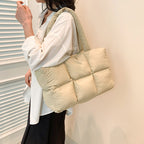 Women’s Large Quilted Shoulder Tote Bag