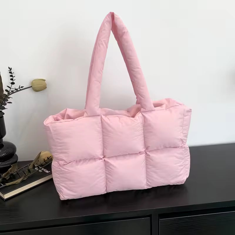 Women’s Large Quilted Shoulder Tote Bag