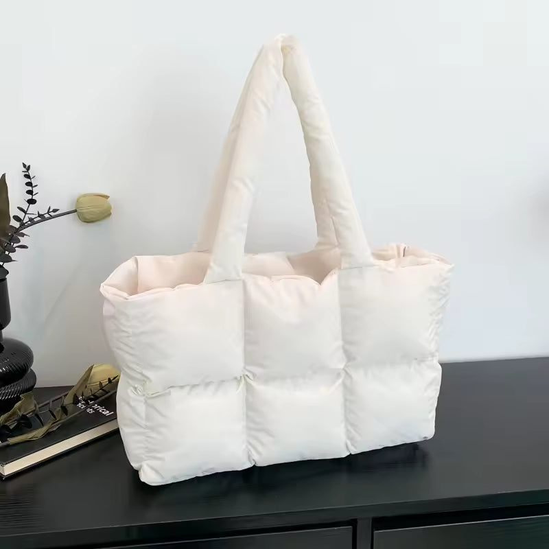 Women’s Large Quilted Shoulder Tote Bag