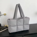 Women’s Large Quilted Shoulder Tote Bag