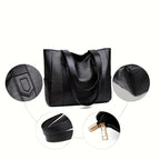 Women’s Large Retro Shoulder Tote Bag