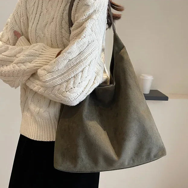 Women’s Large Suede Hobo Tote Bag