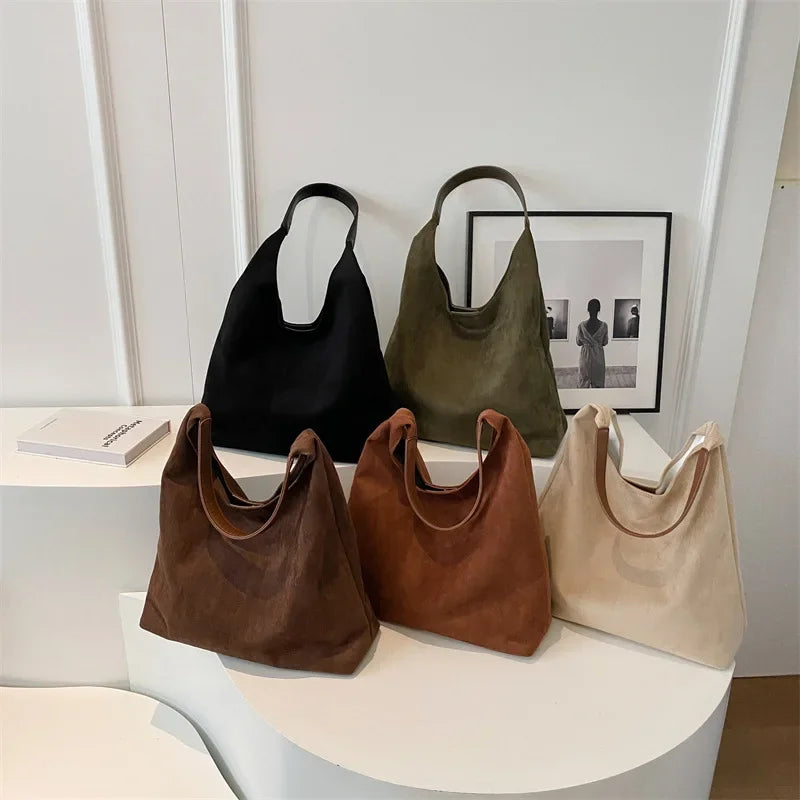 Women’s Large Suede Hobo Tote Bag