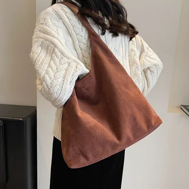 Women’s Large Suede Hobo Tote Bag