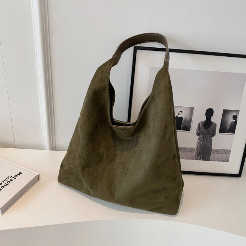 Women’s Large Suede Hobo Tote Bag