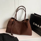 Women’s Large Suede Shoulder Tote Bag