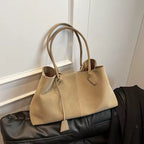 Women’s Large Suede Shoulder Tote Bag