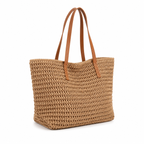 Women’s Large Woven Shoulder Beach Bag